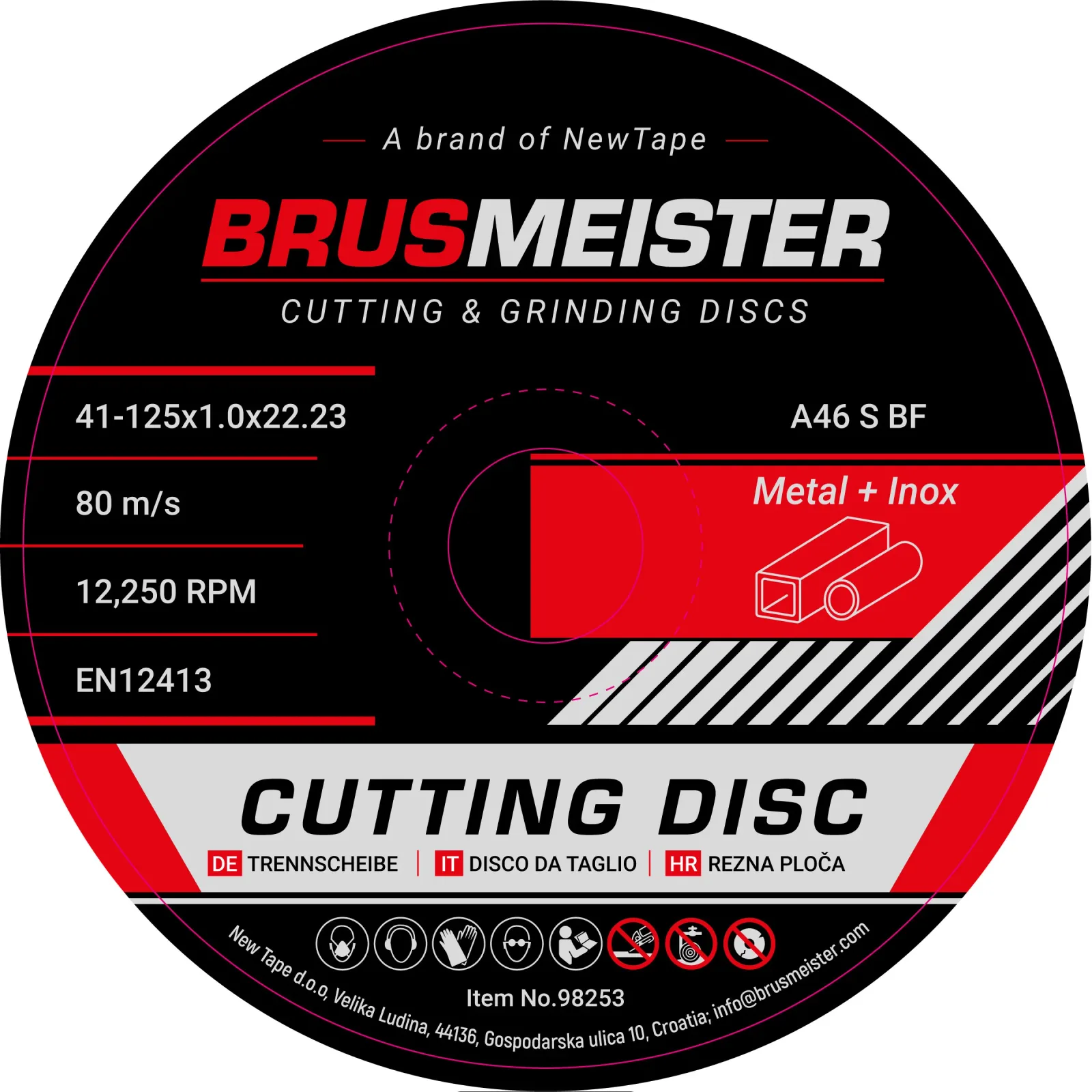 BRUSMEISTER rezna ploča 125mm za metal i inox